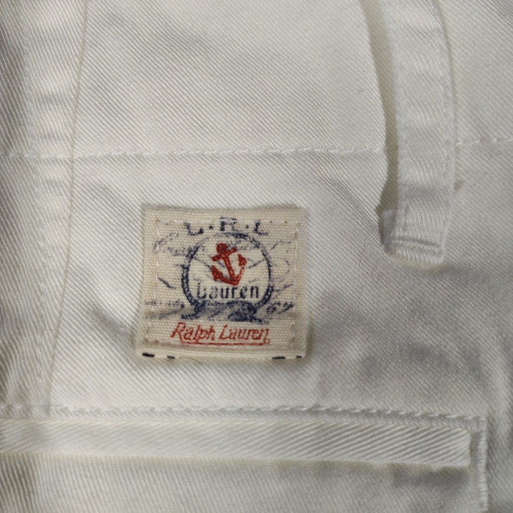 Lauren Ralph Lauren White Cotton Nautical Capri Women Size 12 Anchor Tag - Picture 11 of 16